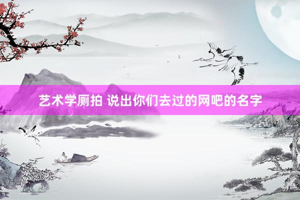 艺术学厕拍 说出你们去过的网吧的名字
