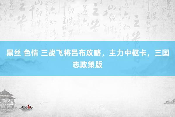黑丝 色情 三战飞将吕布攻略，主力中枢卡，三国志政策版